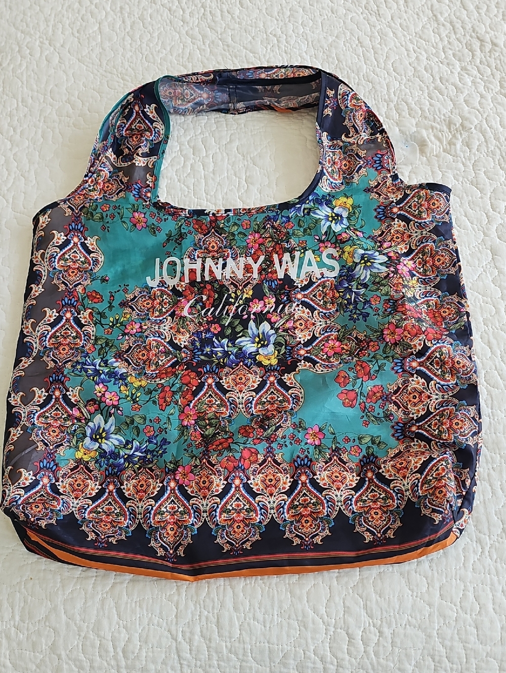🌷HP🌷JOHNNY WAS California Large Floral Nylon Tote Bag - Picture 10 of 10